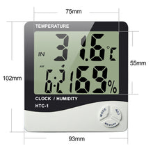 Load image into Gallery viewer, Hygrometer with Clock & Alarm
