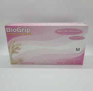 Bio Grip Nitrile Gloves - Pink