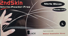 Load image into Gallery viewer, 2nd Skin Nitrile Gloves - Black
