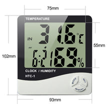 Load image into Gallery viewer, Hygrometer with Clock &amp; Alarm
